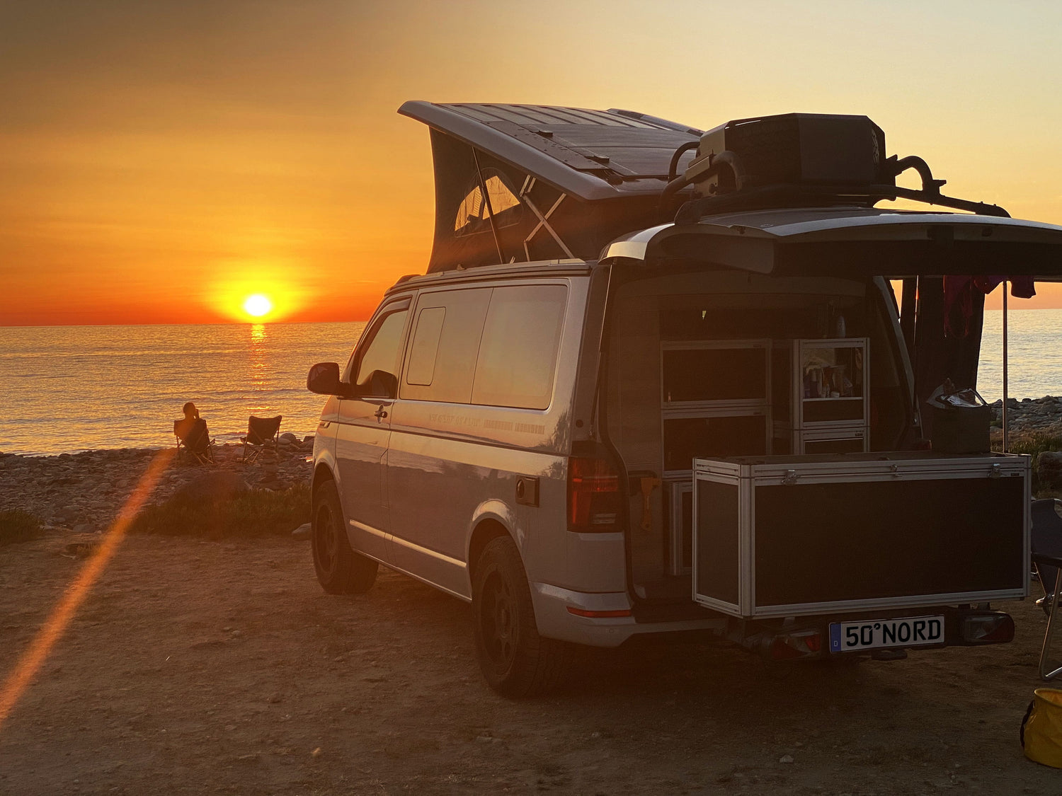 Camper Sonnenuntergang Landschaft