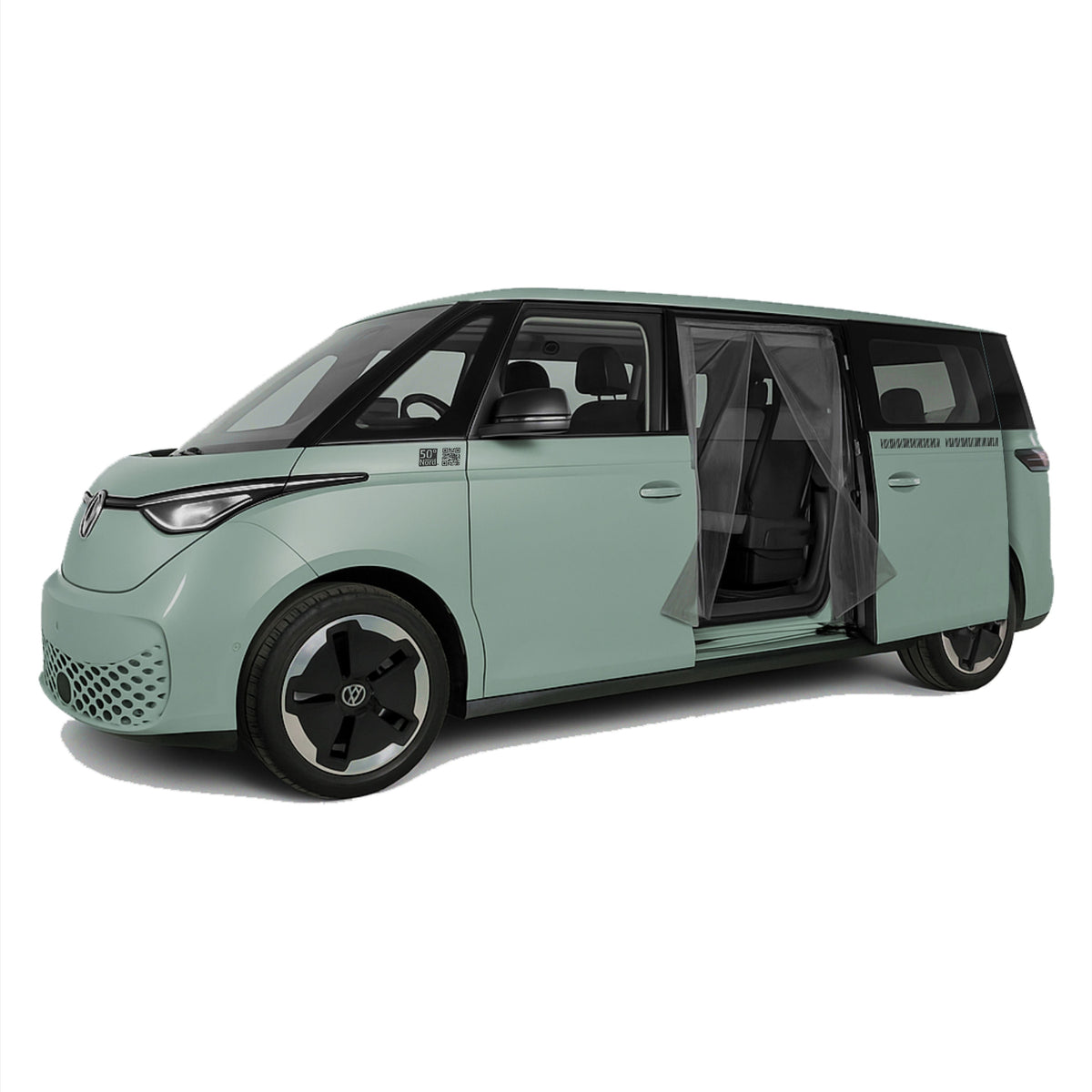 Moustiquaire Pour Porte Coulissante Van Aménagé VW T5 T6 – Protection Anti-Moustiques Avec Clips Métalliques Premium